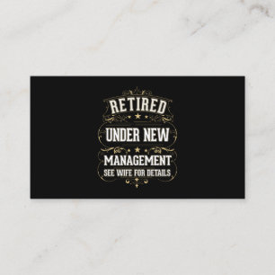 Retired Dad Retiree Men Wife Business Card