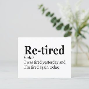 Retired Definition Funny Retirement Father Gift Postcard