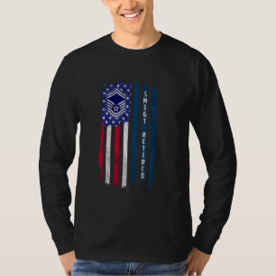 Retired E-8 Senior Master Sergeant SMSgt Rank Amer T-Shirt