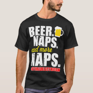 Retired Electrician Beer Funny Retirement T-Shirt