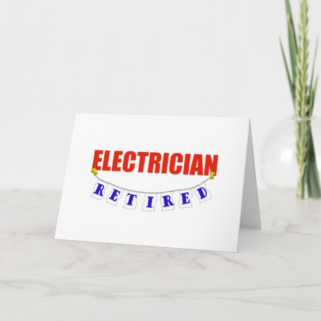 RETIRED ELECTRICIAN CARD (Front)