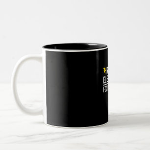 Retired Electrician Fix It Yourself Funny Gift Two-Tone Coffee Mug