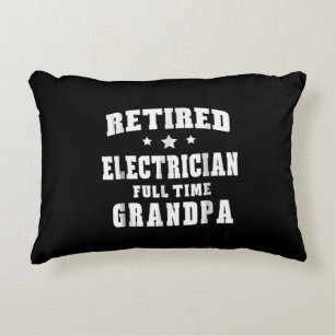 Retired Electrician Full Time Grandpa Men's Gift Decorative Cushion
