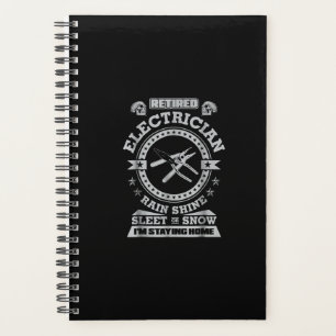 Retired Electrician Funny Electrician Clothing Planner