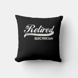 Retired Electrician Funny Retirement Party Gift Cushion