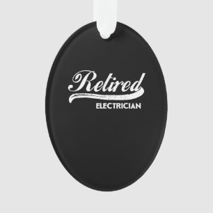 Retired Electrician Funny Retirement Party Gift Ornament