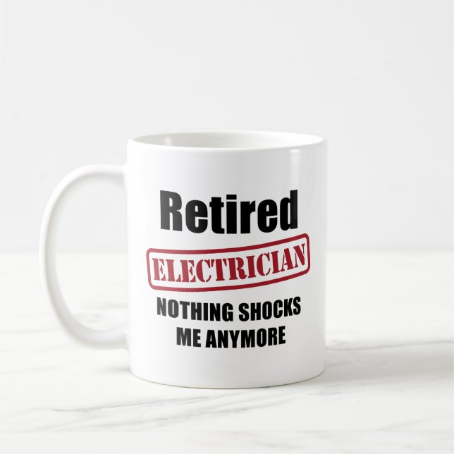 Retired Electrician (US spell) Coffee Mug (Left)