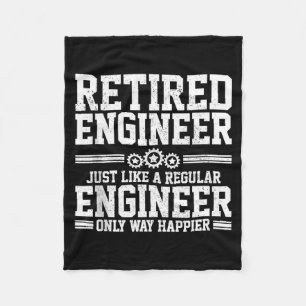 Retired Engineer Engineering Funny Saying Retireme Fleece Blanket