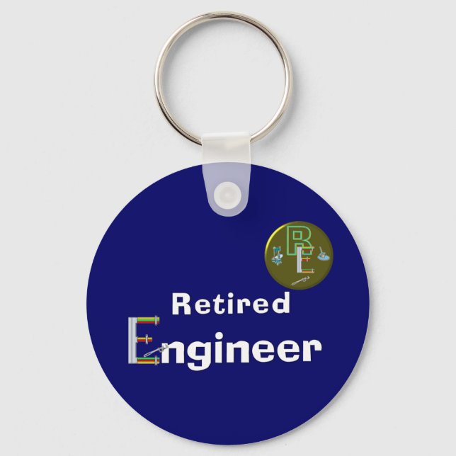 Retired Engineer. Key Ring (Front)