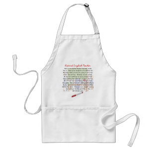 Retired English Teacher Story Art Gifts Standard Apron