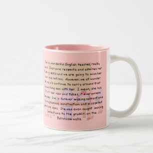 Retired English Teacher Story Art Gifts Two-Tone Coffee Mug