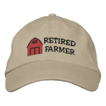 Retired Farmer Embroidered Hat