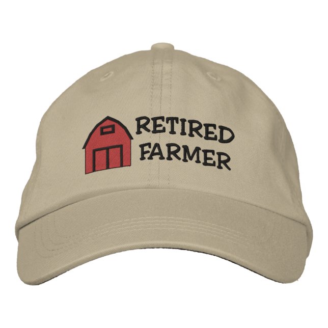 Retired Farmer Embroidered Hat (Front)