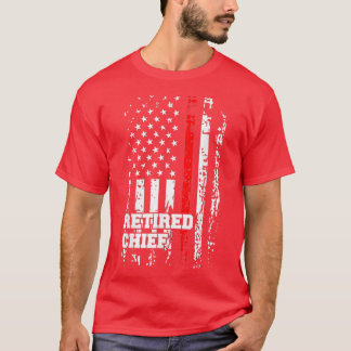 Retired Fire Chief Firefighter Rank Retirement Gif T-Shirt