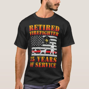 Retired Firefighter 35 Years Of Service T-Shirt