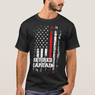 Retired Firefighter Captain  Rank Retirement T-Shirt