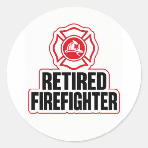 Retired Firefighter Classic Round Sticker