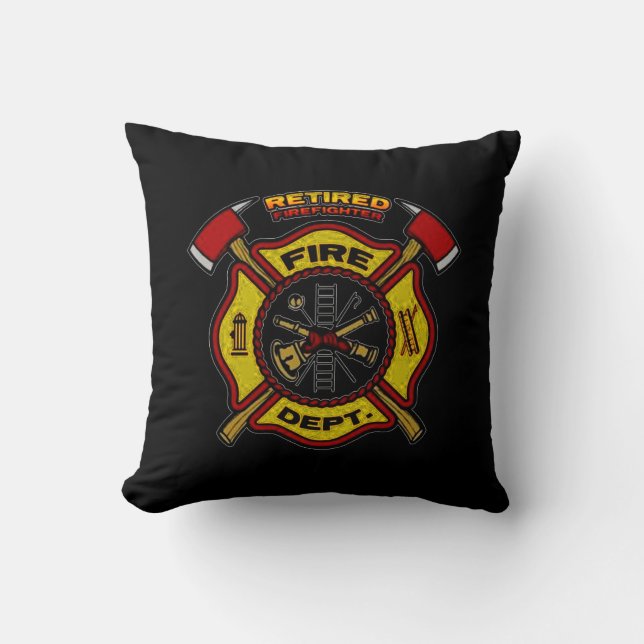 RETIRED FIREFIGHTER CUSHION (Front)
