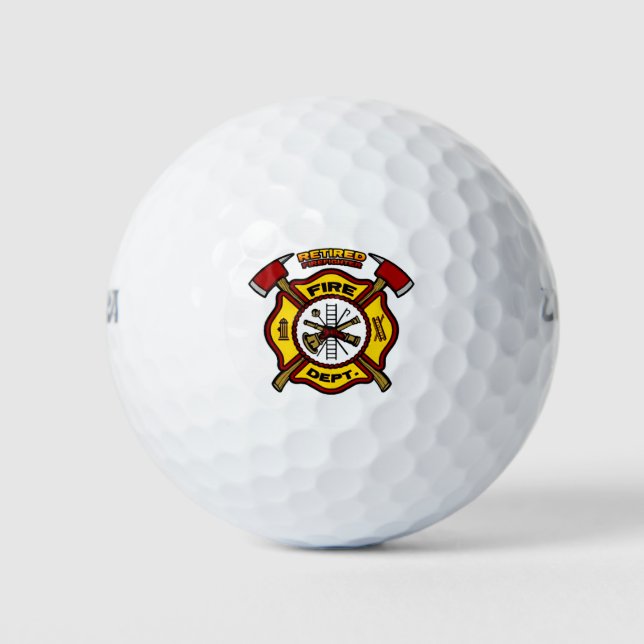 RETIRED FIREFIGHTER GOLF BALLS (Front)