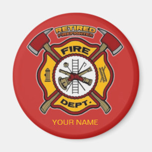 RETIRED FIREFIGHTER MAGNET