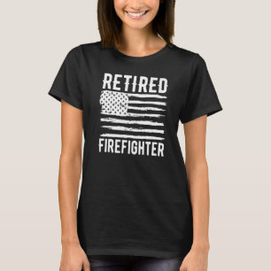 Retired Firefighter Profession American Flag Premi T-Shirt