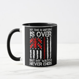 Retired Firefighter Thin Red Line Funny Mug