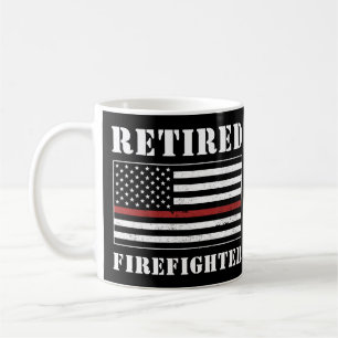 Retired Firefighter Thin Red Line Retirement Gifts Coffee Mug