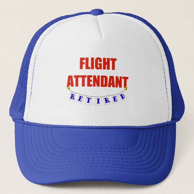 RETIRED FLIGHT ATTENDANT TRUCKER HAT (Front)