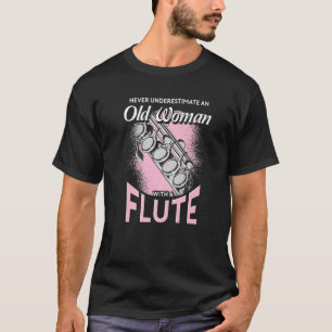 Retired Flute Player Women Flautist Musician Retir T-Shirt