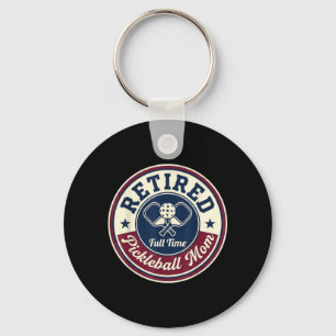 Retired Full Time ckleball Mum Mothers Day Retro Key Ring