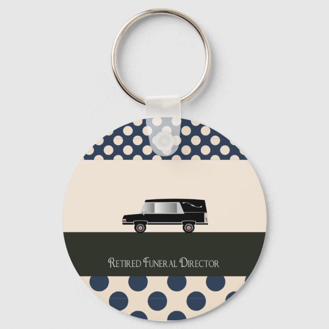 Retired Funeral Director Gifts Key Ring (Front)