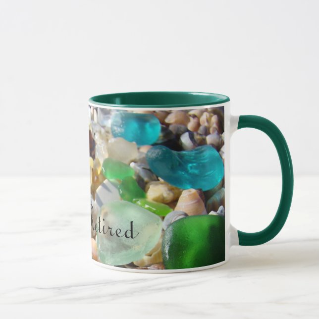 Retired gifts Seaglass Coffee Mugs Beach Sea Glass (Right)