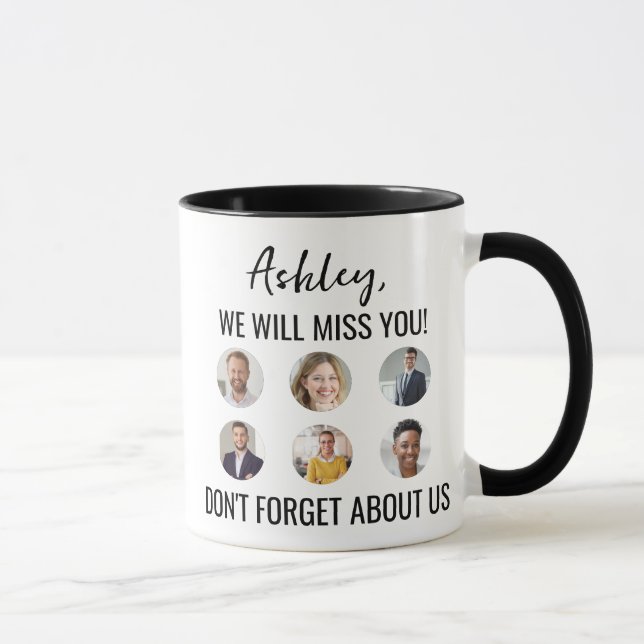 Retired Going Away Coworker With Photos Mug (Right)