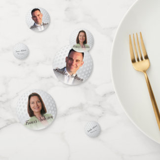 Retired Golfer Couple Mum Dad 2 Image Template Confetti