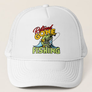 Retired Gone Fishing Trucker Hat