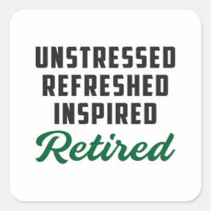 Retired Grandpa Retire Retirement Funny Gift Idea Square Sticker