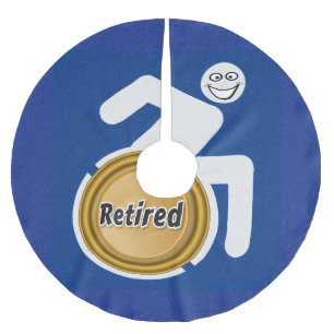 Retired Handicapped Brushed Polyester Tree Skirt
