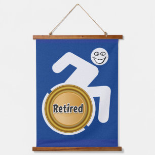 Retired Handicapped Hanging Tapestry