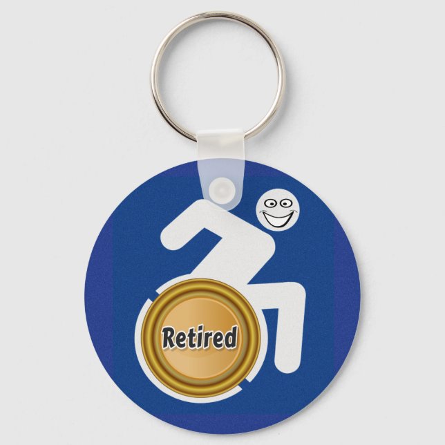 Retired Handicapped Key Ring (Front)