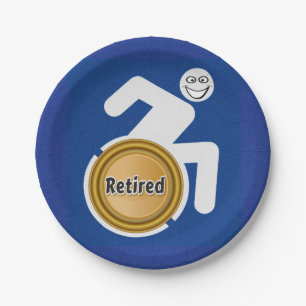 Retired Handicapped Paper Plate