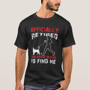 Retired Jogging Beagle Dog Walker Pet Hound Jogger T-Shirt