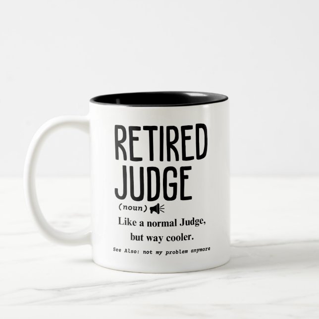 Retired Judge Two-Tone Coffee Mug (Left)