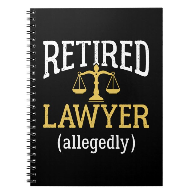 Retired Lawyer Allegedly Notebook (Front)