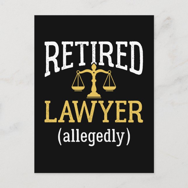 Retired Lawyer Allegedly Postcard (Front)
