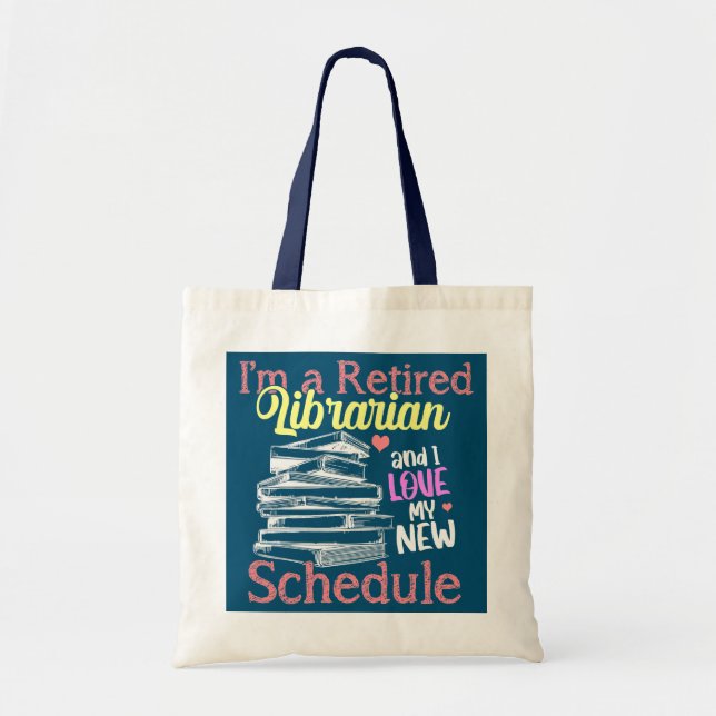 Retired Librarian Librarian Retirement Gift Book Tote Bag (Front)