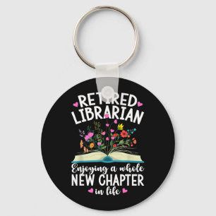 Retired Librarian New Chapter in Life Retirement Key Ring