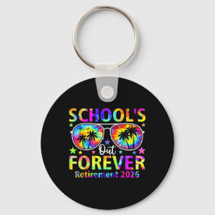 Retired Life Retired Teacher Retirement Sungles Key Ring
