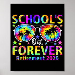 Retired Life Retired Teacher Retirement Sungles Poster