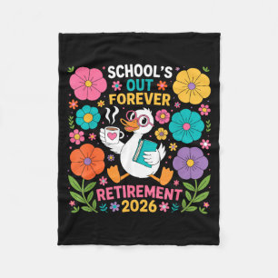 Retired Life Retirement 2026 Retired Teacher Fleece Blanket
