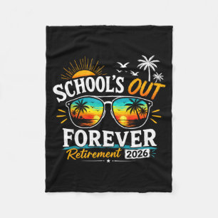 Retired Life Retirement 2026 Retired Teacher Fleece Blanket